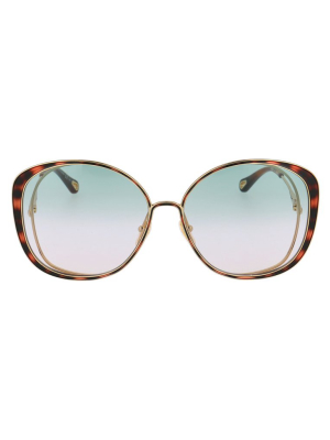 Chloé Eyewear Butterfly Frame Sunglasses