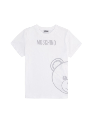 Moschino Kids Teddy Print Crewneck T-shirt