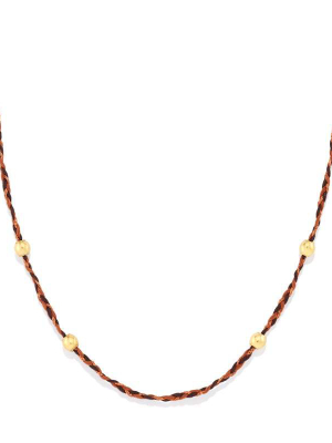 Dark Brown Precious Threads Necklace