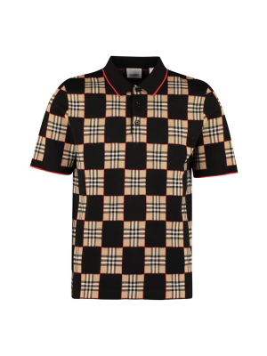 Burberry Checker Jacquard Polo Shirt