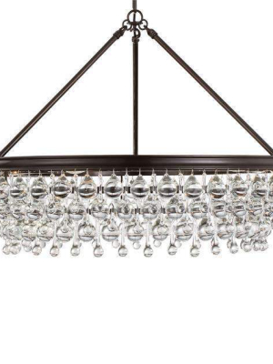 Calypso 6 Light Crystal Teardrop Chandelier