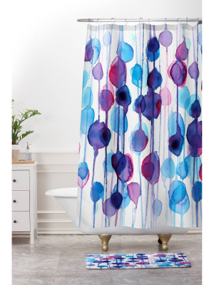 Karen Abstract Shower Curtain Purple - Deny Designs