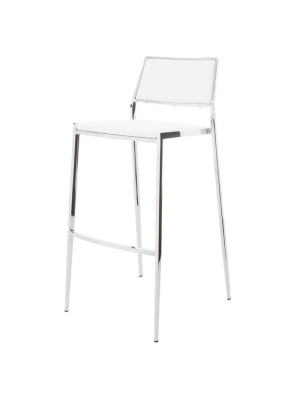 Nuevo Aaron Counter Stool - White