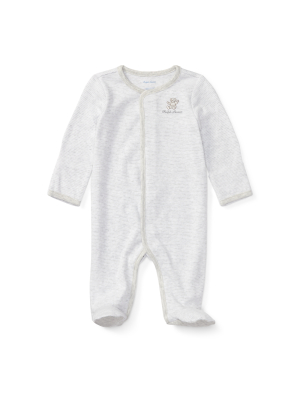 Striped Cotton Footed Coverall