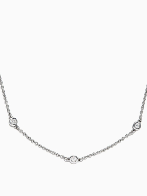 14k White Gold 18" Diamond Necklace, .69 Tcw