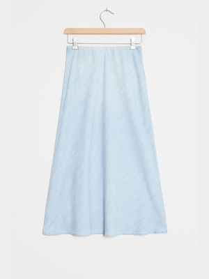 Cloth & Stone Chambray Bias Midi Skirt