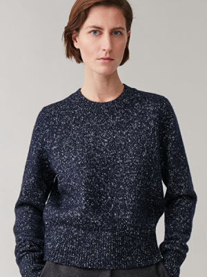 Speckled Wool-cotton Top