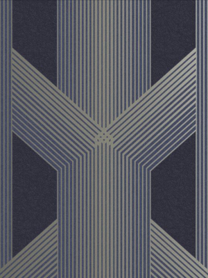 Lagom Geo Wallpaper In Navy And Gold From The Exclusives Collection By Graham & Brown