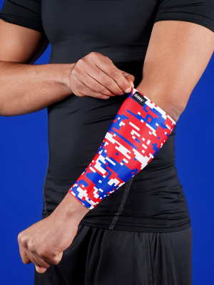 Digi Camo Red White Blue Forearm Compression Sleeve