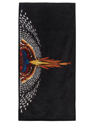 Marcelo Burlon County Of Milan Grizzly Wings Print Beach Towel