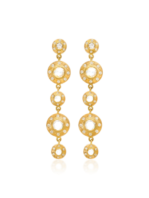 Dunes 18k Yellow-gold And Diamond Drop Earrings