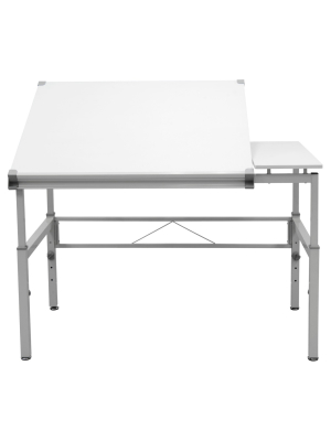 30" X 42" Canvas & Color Split Top Workstation White - Studio Designs