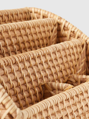 3-tiered Woven Rattan Desktop Organizer