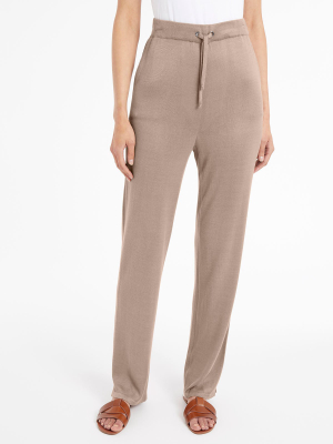 Knit Drawstring Pant, Macchiato