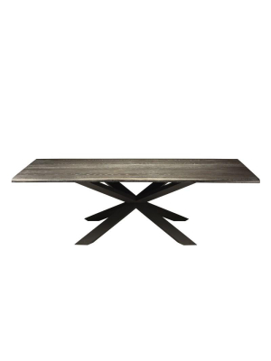 Couture Oxidized Grey Wood Dining Table