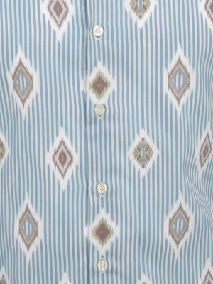 Etro Diamond Printed Striped Shirt