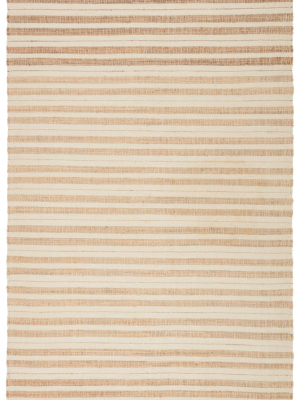 Rey Natural Striped Tan & Ivory Rug