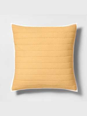 Double Weave Dot Pillow Sham Yellow - Hearth & Hand™ With Magnolia