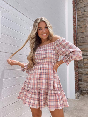 Own The Town Plaid Dress