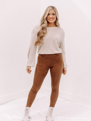 Brown Suede Pants