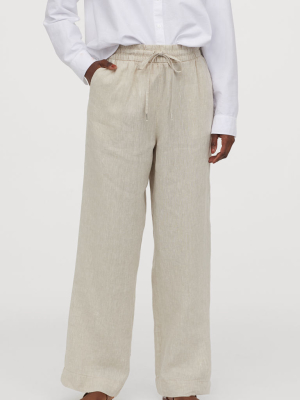 Wide-cut Linen Pants