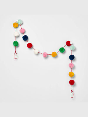 Pom Pom Garland Multicolored - Wondershop™