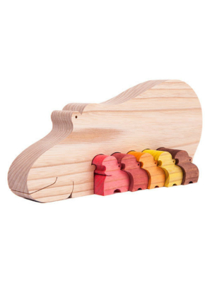 Wooden Hippo Puzzle