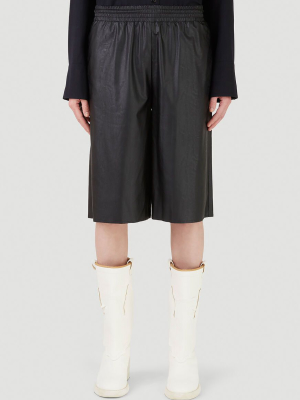 Mm6 Maison Margiela Faux Leather Shorts