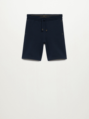 Drawstring Cotton Bermuda Short