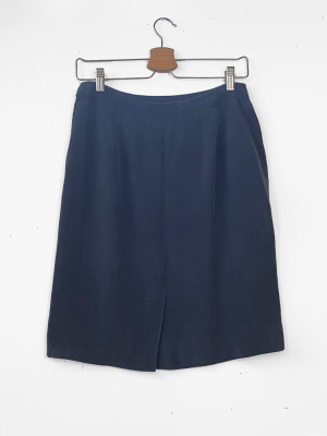 Igwt Vintage - Silk Pencil Skirt / Charcoal