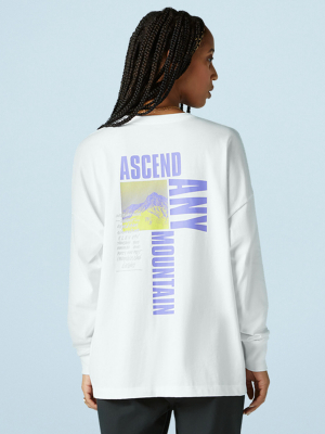 Ascend Any Mountain Long Sleeve Oversized Tee