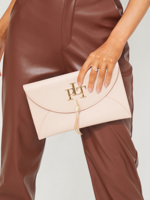 Prettylittlething Nude Envelope Clutch
