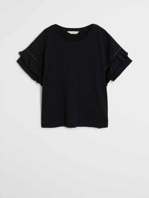 Ruffle Organic Cotton T-shirt