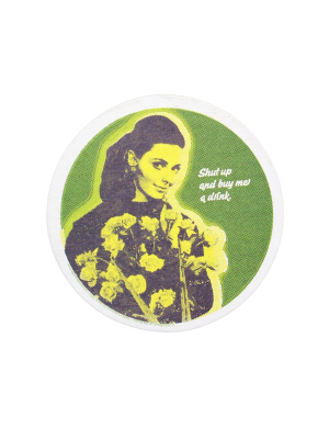 Crowded Coop, Llc Single Retro Cork Drink Coaster - Shut Up And Buy Me A Drink