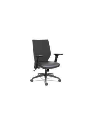 Alera Eb-t Series Syncho Mid-back Flip-arm Chair, Black Ebt4215