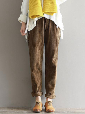 Casual Cord Pants (3 Colors)
