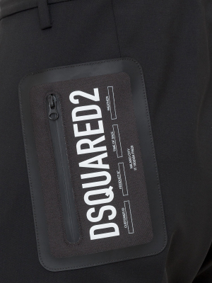 Dsquared2 Logo Patch Straight Leg Trousers