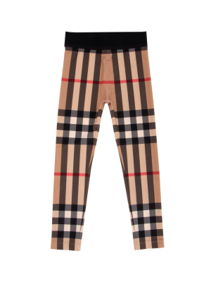 Burberry Kids Checked Print Leggings