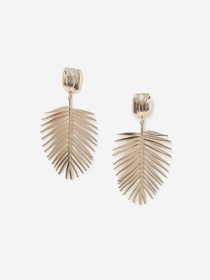 **palm Leaf Drop Earrings