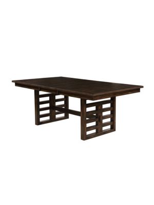 Set Of 2 Moreno Rectangular Wood Dining Table Walnut - Iohomes