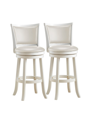 Set Of 2 Counter And Barstools White - Corliving