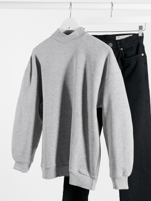 Stradivarius Oversized Sweatshirt In Gray