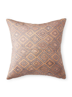 Honey Diamond Kuba Cloth - Floor Pillow