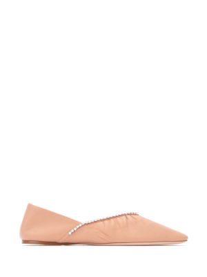 Miu Miu Crystal Embellished Ballerinas