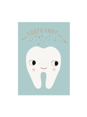 Tooth Fairy Poster In Pale Blue