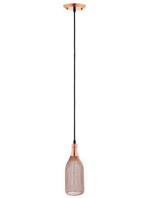 Glimmer Bottle-shaped Rose Gold Pendant Light