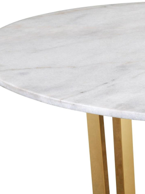 Candelabra Home Maxim Dining Table - White Marble