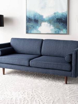 Hurley Mid-century Sofa Dark Blue - Safavieh