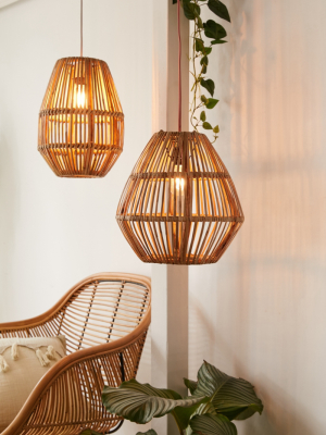 Bamboo Woven Pendant Light