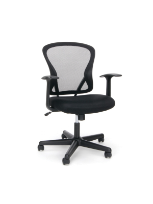 Mid Back Office Chair Mesh Black - Ofm